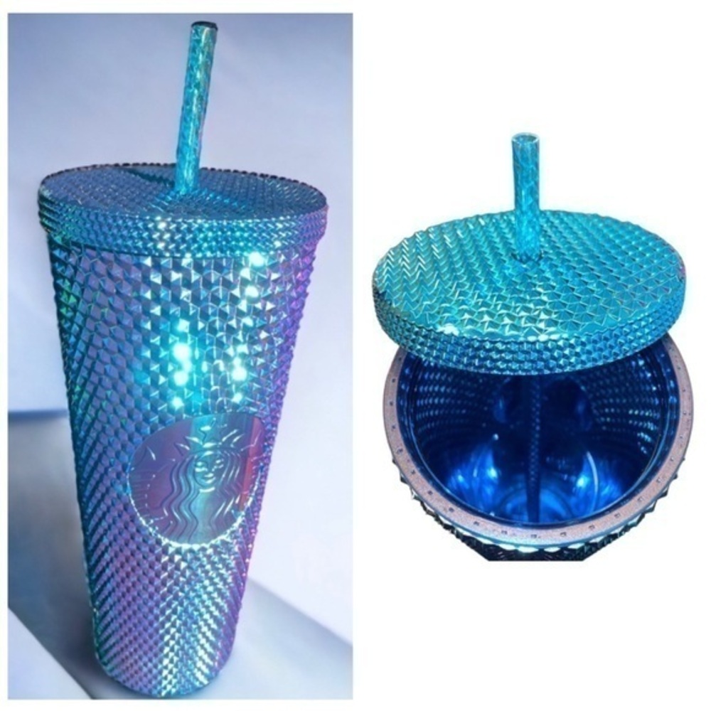 Limited Edition Starbucks Venti 24oz Teal Studded Tumbler NWT